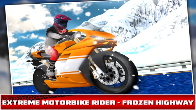 Extreme Motorbike Rider - Frozen Highway