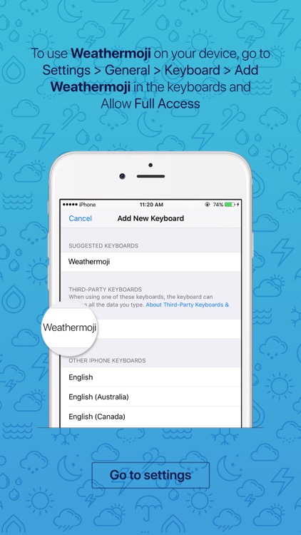 Weathermoji - Weather Stickers Emoji Keyboard screenshot-3