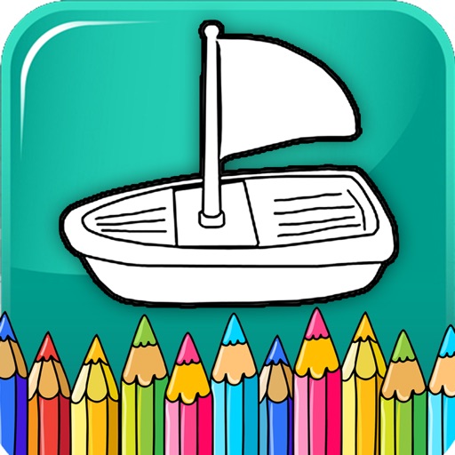 Coloring Book For Children And Boat Games