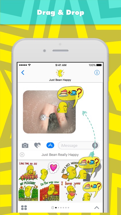 Just Bean Really Happy stickers by Just Bean Happy