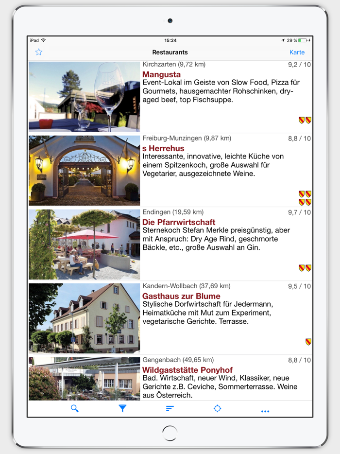 BZ Restaurantführer für Freiburg und Südbaden