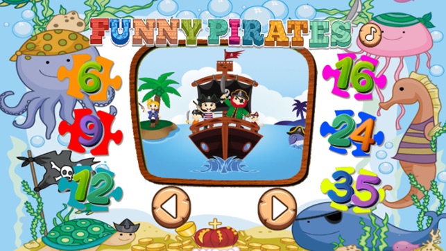 Fun Pirates Jigsaw Puzzles Educational Kids Games(圖4)-速報App