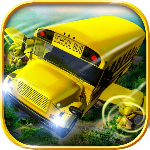 Flying School Bus - 3D Simulator iOS App