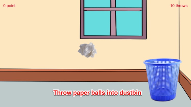 A Paper Ball Throw Into Bin