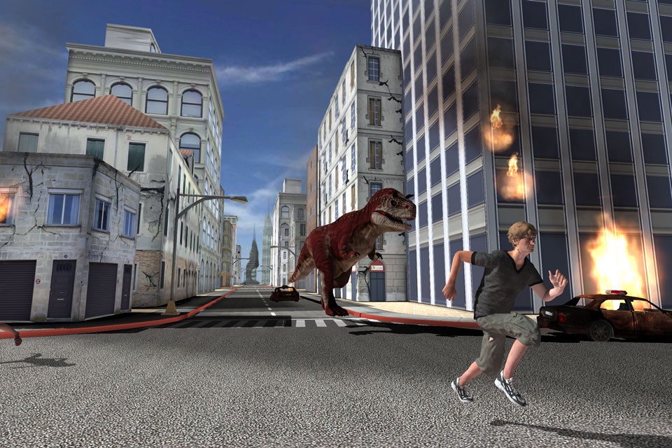 VR Dinosaur Hunter: City Dino Survival Game 3D screenshot 2