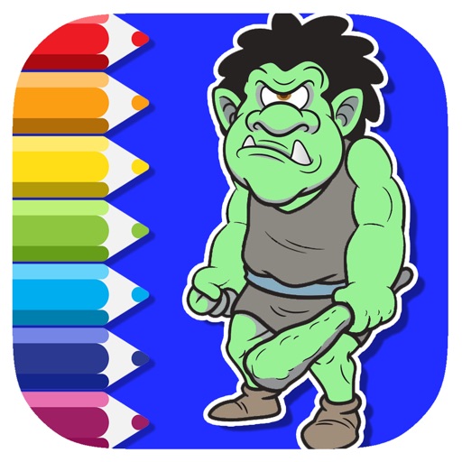 Free Draw Hero Giant For Coloring Book Game Icon