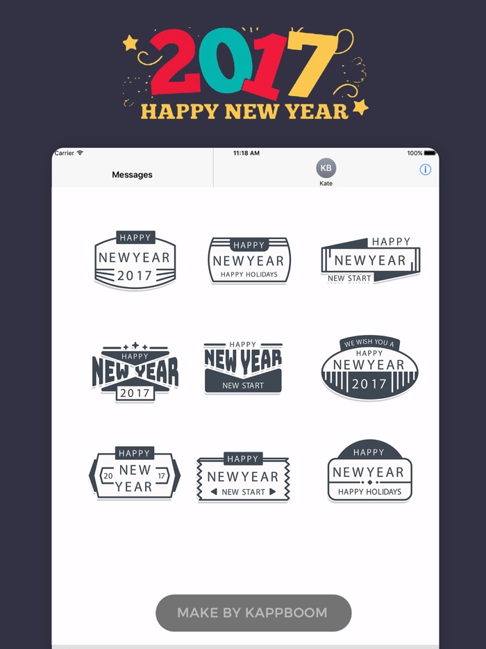 New Year 2017 Stamps by Kappboom