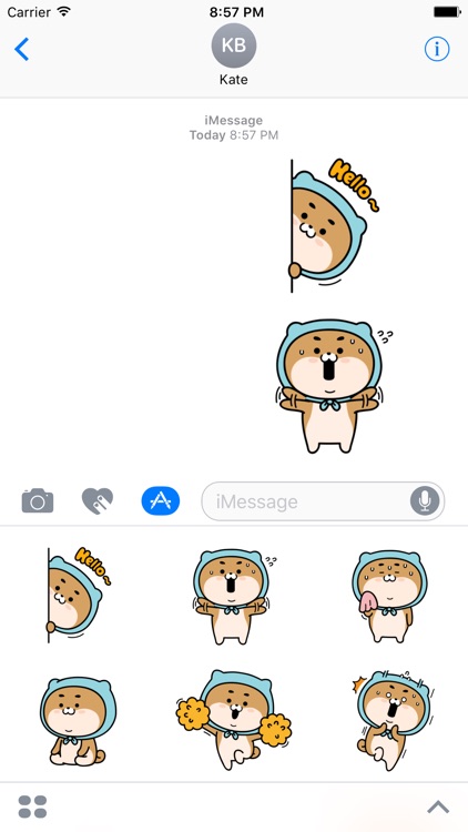 Blue Shiba Dog Stickers for iMessage