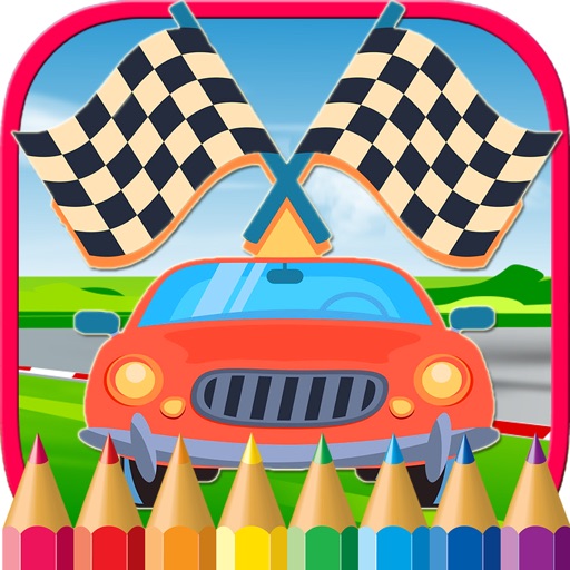 Vehicles & Car Coloring Book Drawing Game for Kids Icon