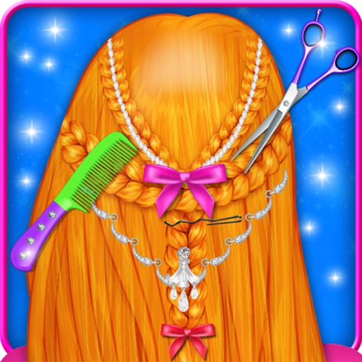 Braided Hairstyles Girls Games Icon