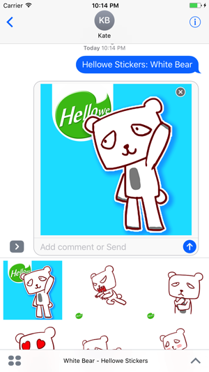 Hellowe Stickers: White Bear