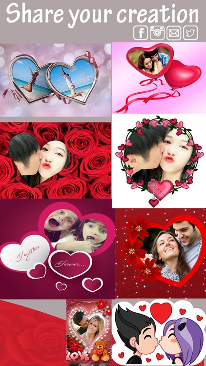 I Love You Photo Frames - Heart Effect Card Editor