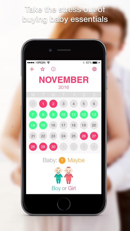 MaybeBaby fertility& pregnancy monthly calendar screenshot-3