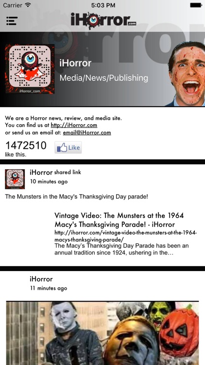 iHorror #1 Horror Movie News & Review App