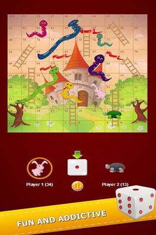 Flashy Snake And Ladders Game Two Player Classic screenshot 3