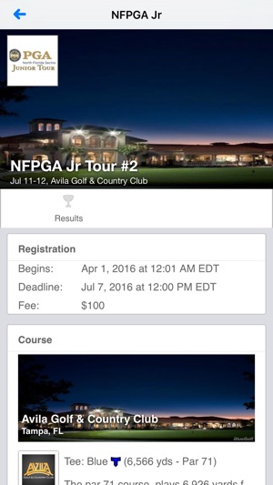 North Florida PGA Junior Tour(圖2)-速報App