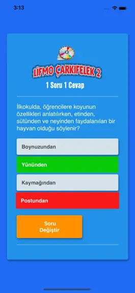 Game screenshot Lifmo Çarkıfelek Soru Cevap apk