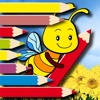The bee and flower cartoon coloring book for kids