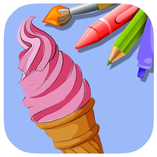 Coloring Book For Kids Page Ice Cream Version iOS App