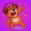 Super Red Bear Stickers