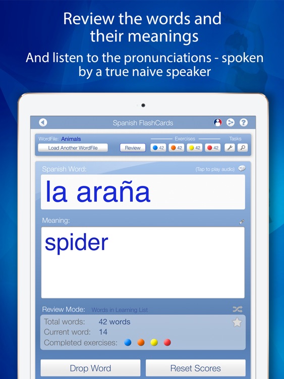 Learn Spanish FlashCards for iPad