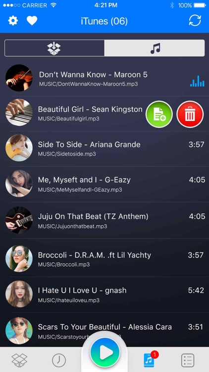 Cloud music player - free music for Dropbox