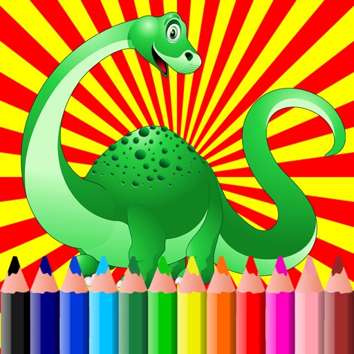 Dinosaur Coloring Book Pages For Kids Toddler Free icon