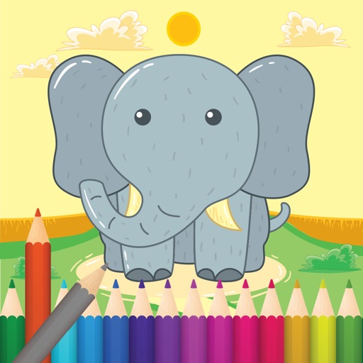 Animal Coloring Book Fun Games For Kids Icon