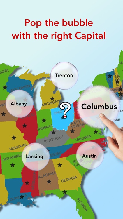 U.S. bubbles: US map quiz