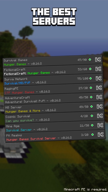 Hunger Games Servers for Minecraft PE (Online)