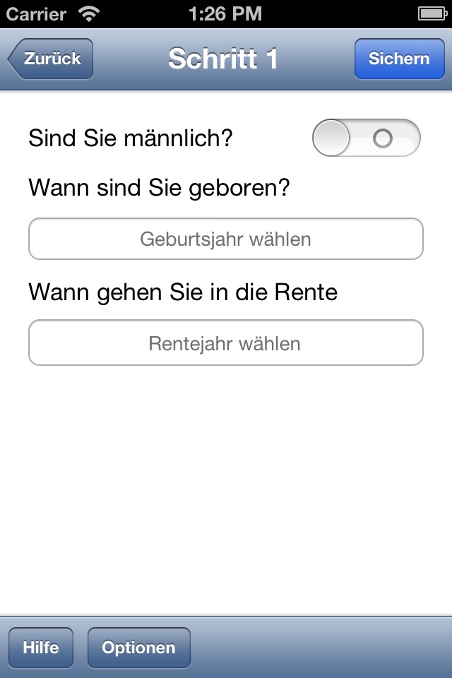 Rentenrechner screenshot 2