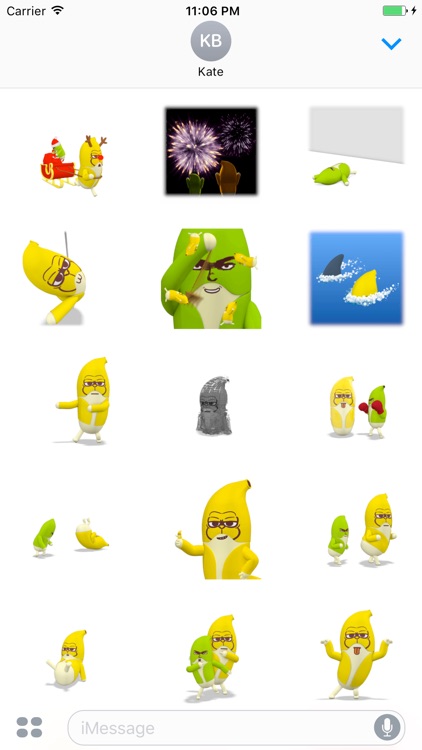 Animated Athlete Banana Sticker 2