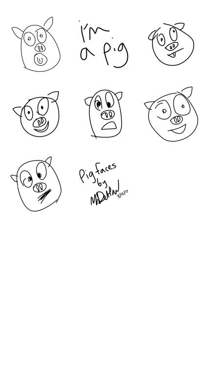 Pig sticker - funny stickers for photos