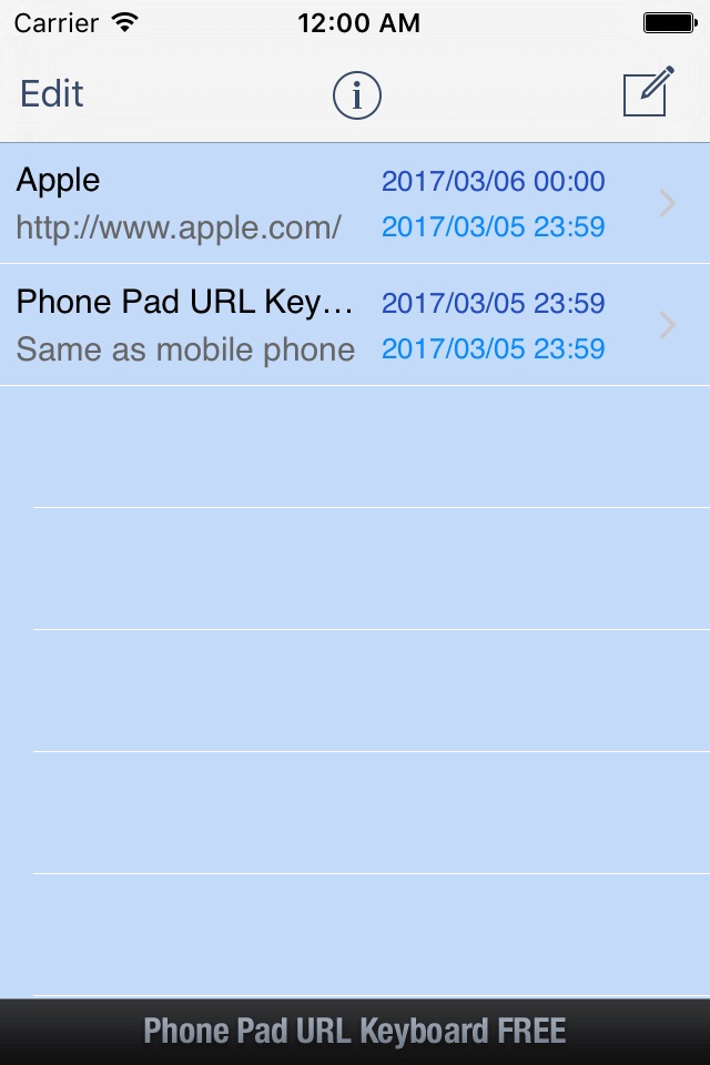 Phone Pad URL Keyboard screenshot 3