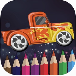 Speed racing car coloring book for kids games