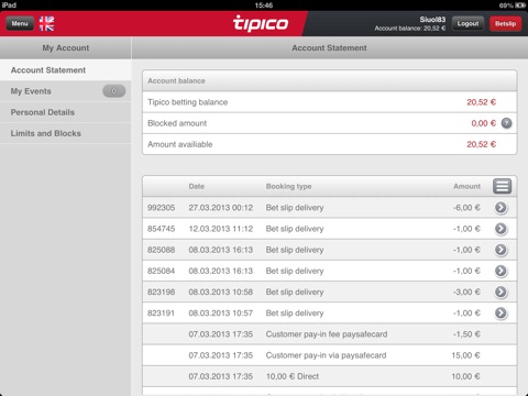 Tipico for iPad screenshot 4