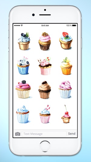 Watercolor Cupcakes Sticker Pack(圖4)-速報App