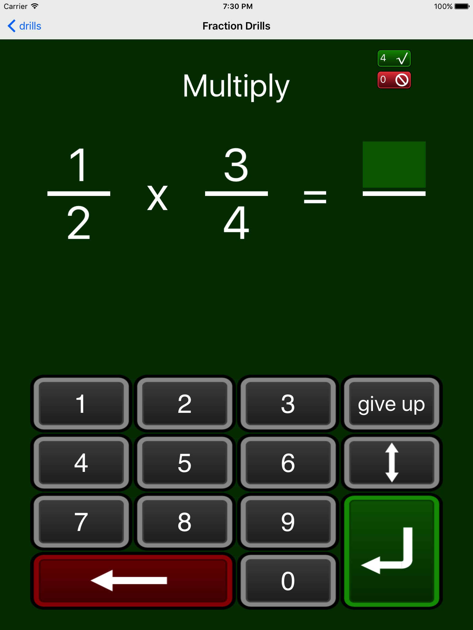 Fraction Drills Free screenshot 3