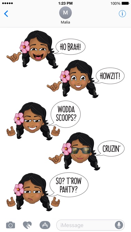 Pidginmoji - Wahine Stickers
