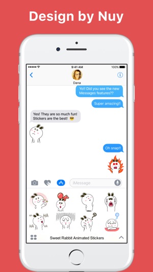 Sweet Rabbit Animated贴纸，设计：Nuy hoho(圖1)-速報App