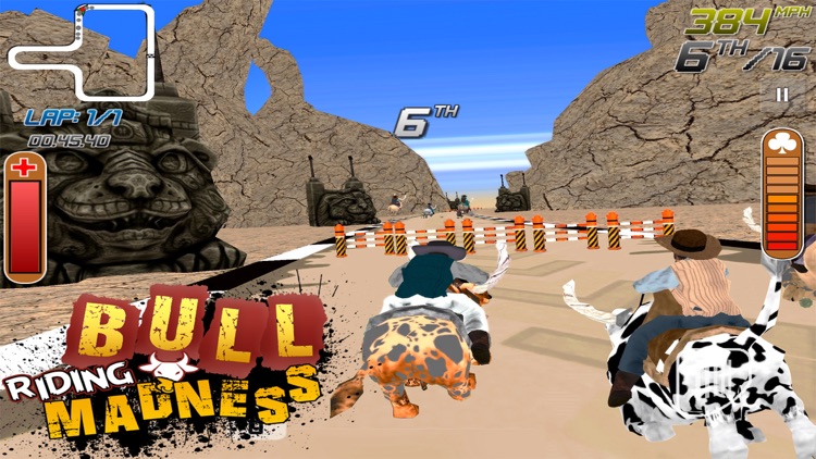 BULL RIDING MADNESS - 3D RACING GAME screenshot-4