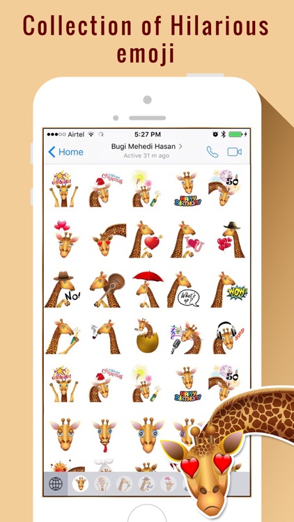 Giraffemoji.s- Animated Giraffe Stickers Keyboard