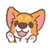 cute corgi japanese talk Animated Stickers