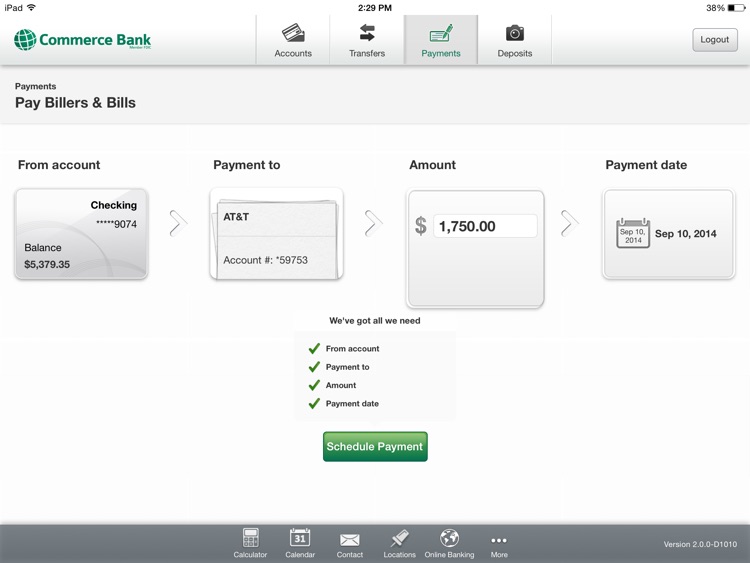 Commerce Bank for iPad