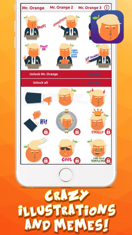 Mr. Orange in Charge – Stickers for iMessage screenshot-3