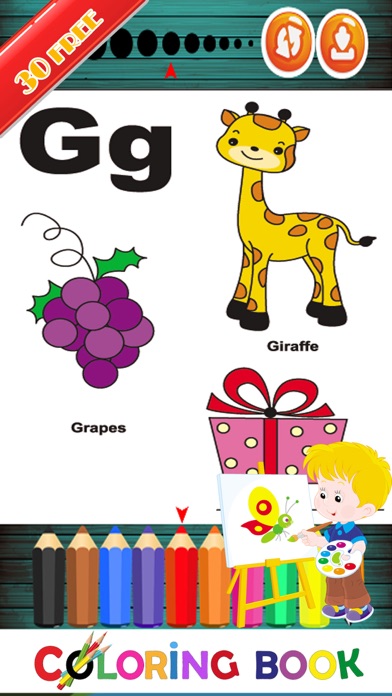 How to cancel & delete Alphabet decals Fun Coloring Page For Kindergarten from iphone & ipad 2