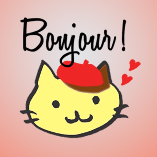 French Cat Sticker Pack Icon