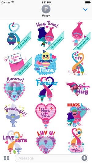 DreamWorks Trolls Hug Time Stickers(圖2)-速報App