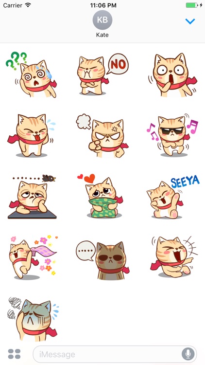 Chloe The Cat Expression Sticker