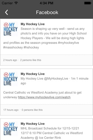 My Hockey Live, MHL screenshot 3